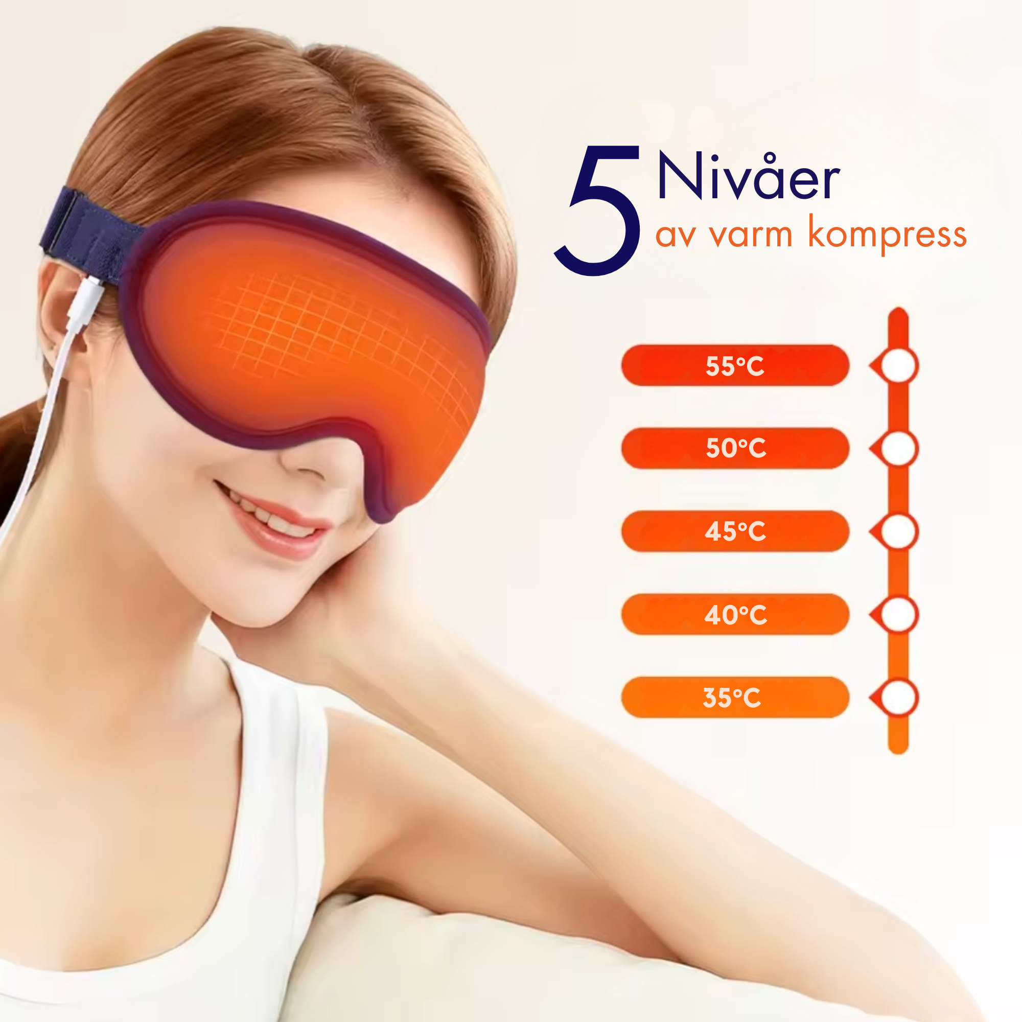 Ögonmask med Värme & Massage